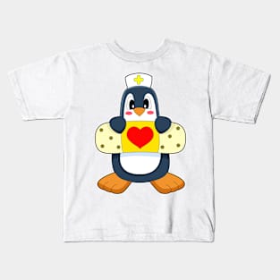 Penguin Nurse Plaster Kids T-Shirt